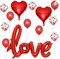 13 Pcs Valentines Day Decoration Foil Balloons, Romantic Red Love Balloons Kit, Heart Balloons, Valentines Balloons, Valentines Day Decorations, Valentine Decorations, Valentines Decor (Red), Valentines Decor(Red)